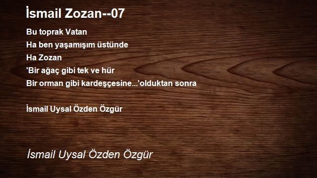 İsmail Uysal Özden Özgür