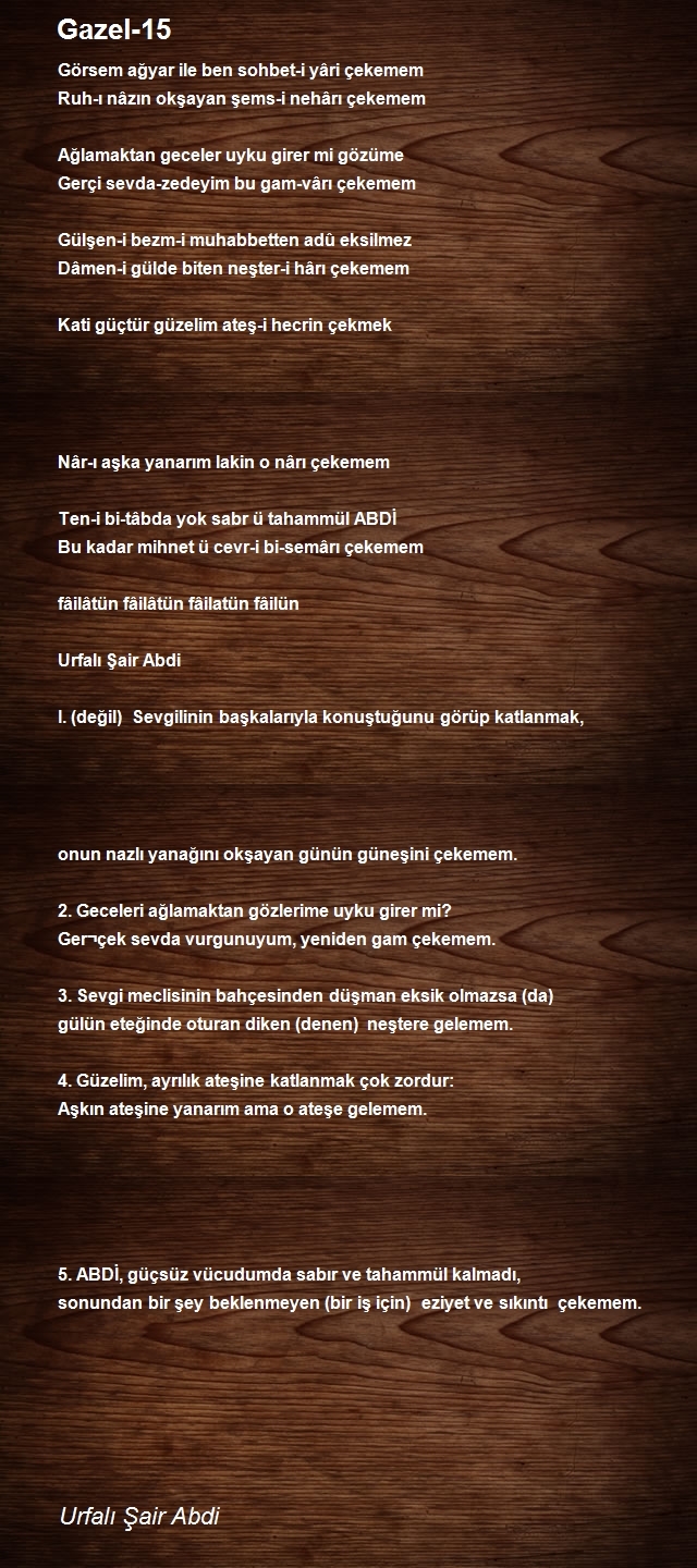 Urfalı Şair Abdi