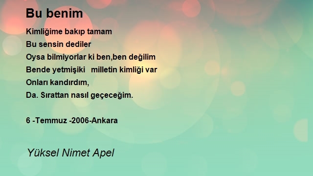 Yüksel Nimet Apel