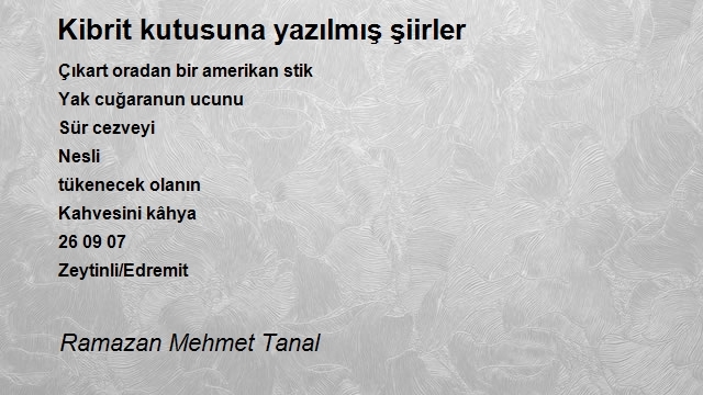 Ramazan Mehmet Tanal