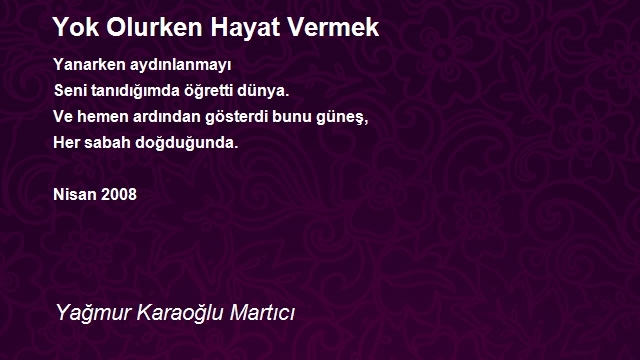 Yağmur Karaoğlu Martıcı