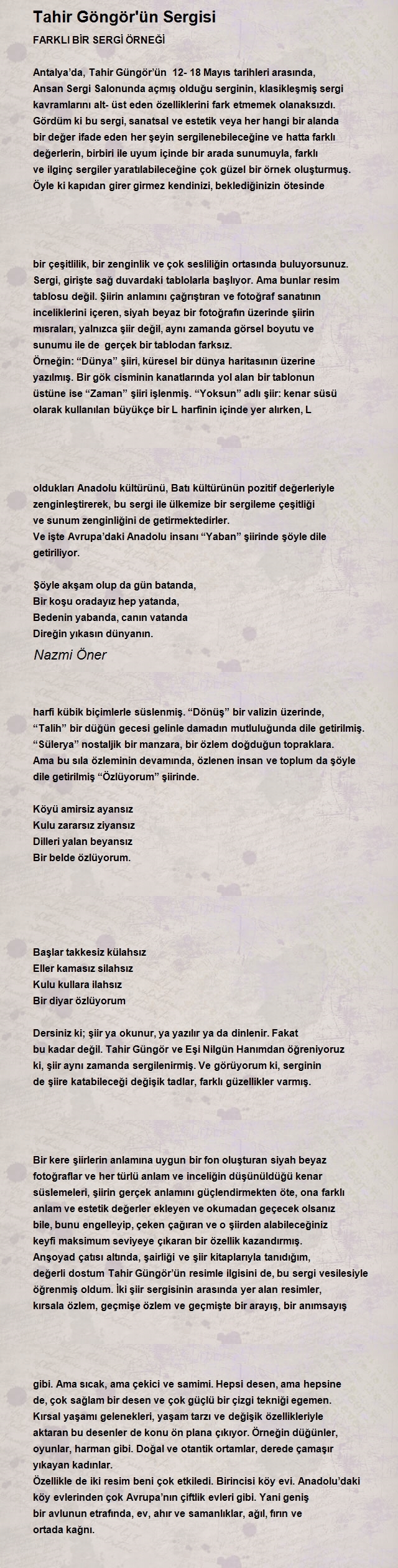 Nazmi Öner