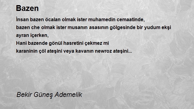 Bekir Güneş Ademelik