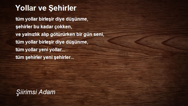 Şiirimsi Adam