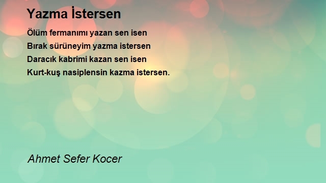 Ahmet Sefer Kocer