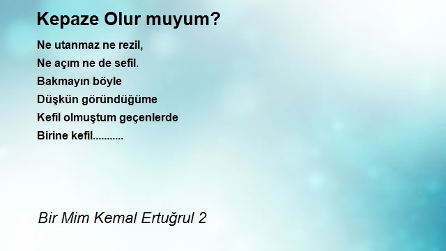 Bir Mim Kemal Ertuğrul 2