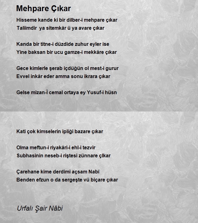 Urfalı Şair Nâbi