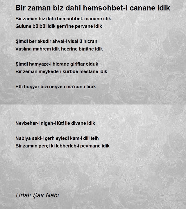 Urfalı Şair Nâbi