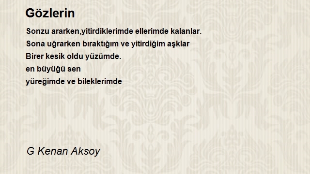 G Kenan Aksoy