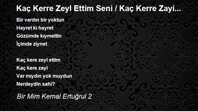 Bir Mim Kemal Ertuğrul 2