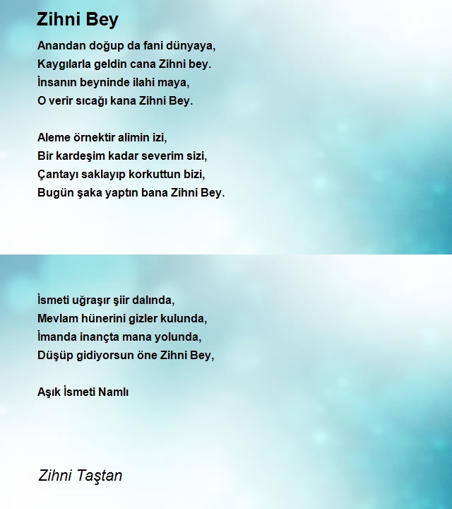 Zihni Taştan