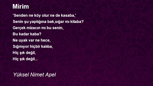 Yüksel Nimet Apel