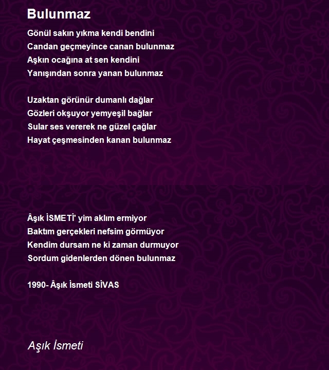 Aşık İsmeti