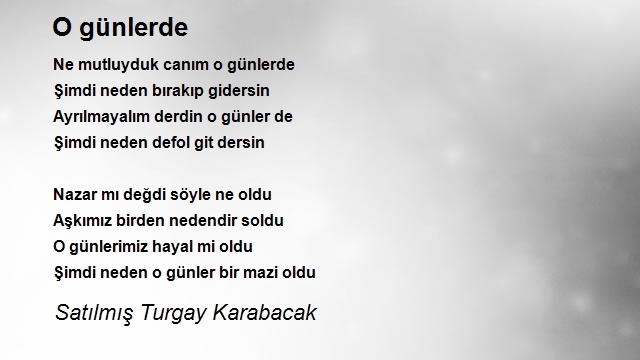 Satılmış Turgay Karabacak