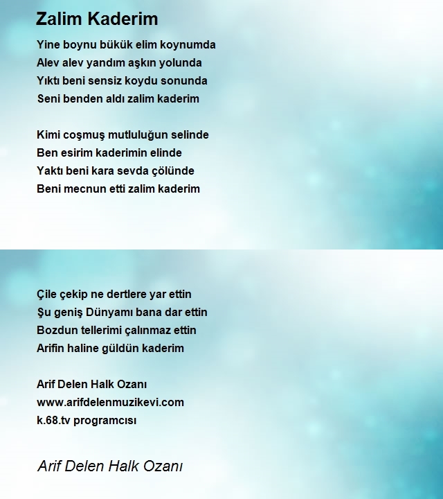 Arif Delen Halk Ozanı