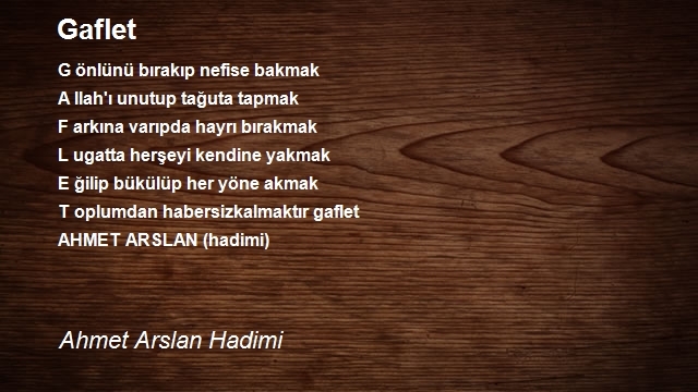 Ahmet Arslan Hadimi