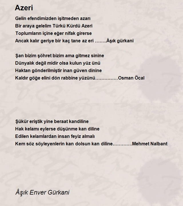 Âşık Enver Gürkani