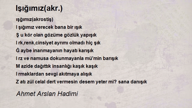 Ahmet Arslan Hadimi