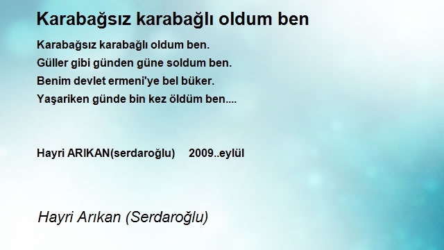 Hayri Arıkan (Serdaroğlu)