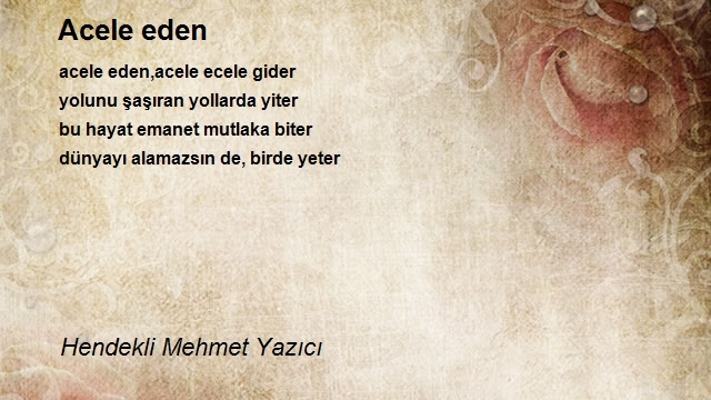 Hendekli Mehmet Yazıcı