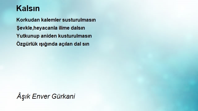 Âşık Enver Gürkani