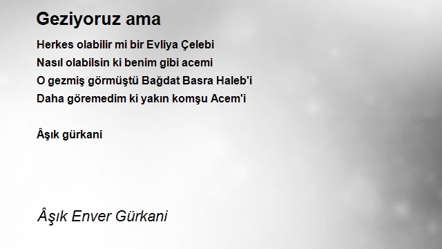 Âşık Enver Gürkani