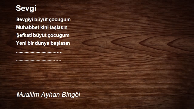 Muallim Ayhan Bingöl