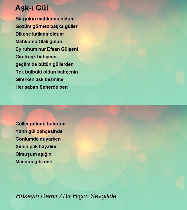 Hüseyin Demir / Bir Hiçim Sevgilide