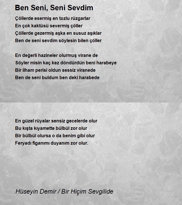 Hüseyin Demir / Bir Hiçim Sevgilide