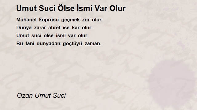 Ozan Umut Suci