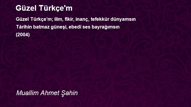 Muallim Ahmet Şahin