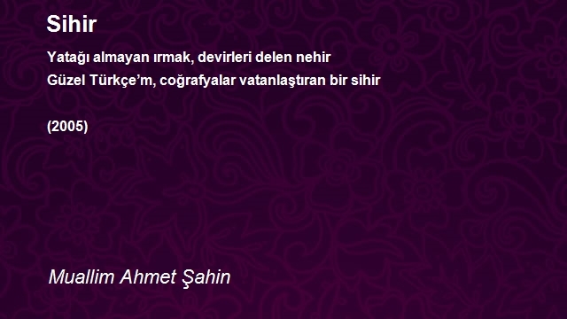 Muallim Ahmet Şahin