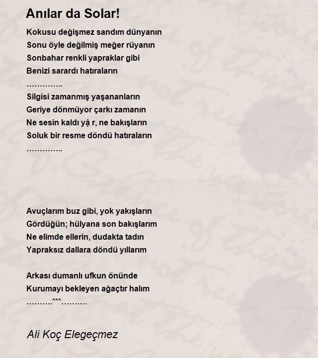 Ali Koç Elegeçmez