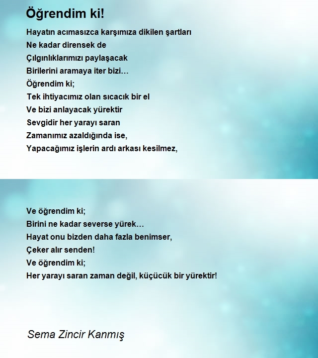 Sema Zincir Kanmış