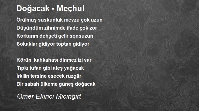 Ömer Ekinci Micingirt