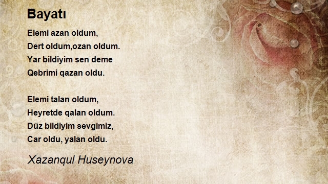 X&#601zangül Hüseynova