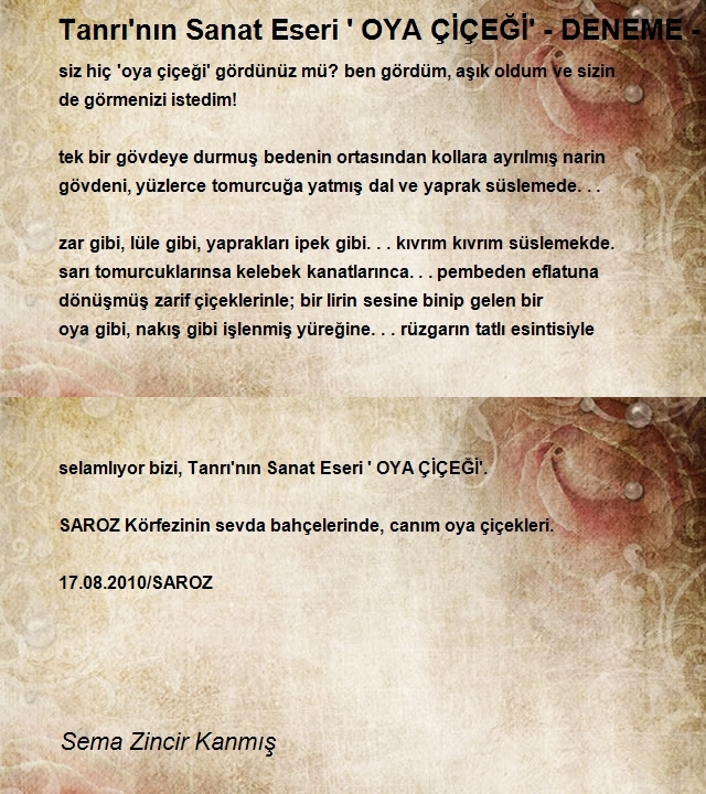 Sema Zincir Kanmış