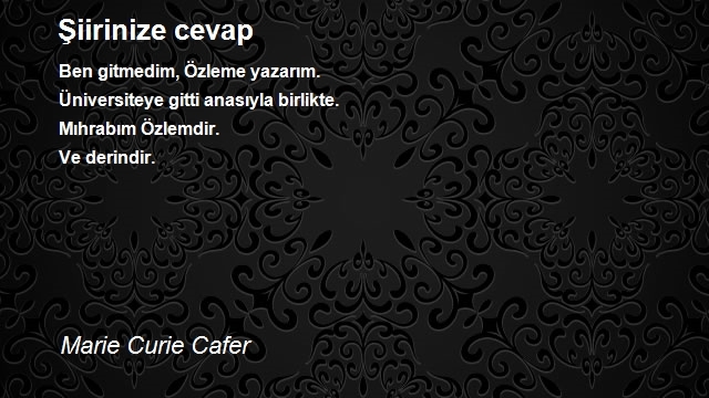 Marie Curie Cafer