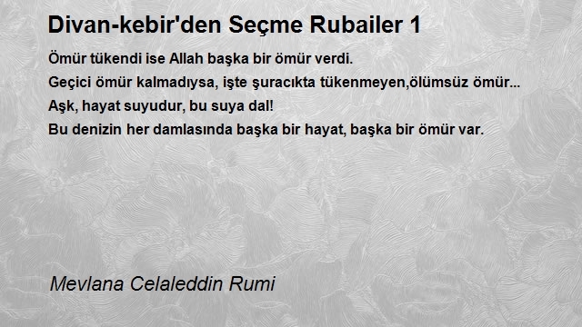 Mevlana Celaleddin Rumi