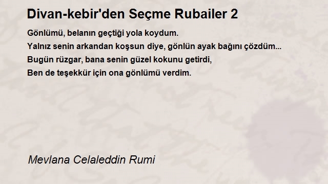 Mevlana Celaleddin Rumi