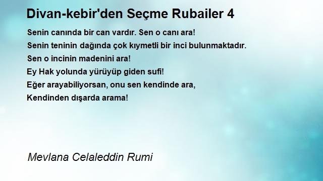 Mevlana Celaleddin Rumi