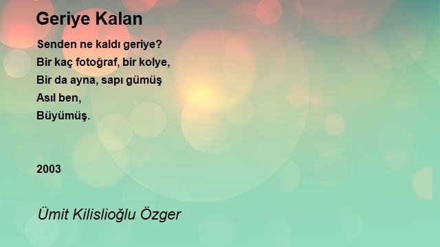 Ümit Kilislioğlu Özger