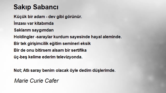 Marie Curie Cafer