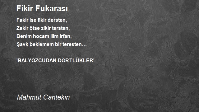 Mahmut Cantekin