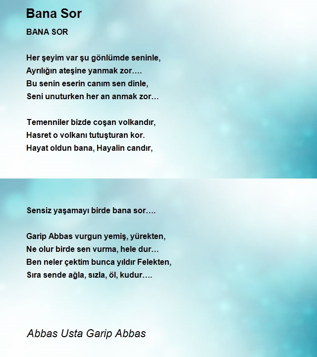 Abbas Usta Garip Abbas