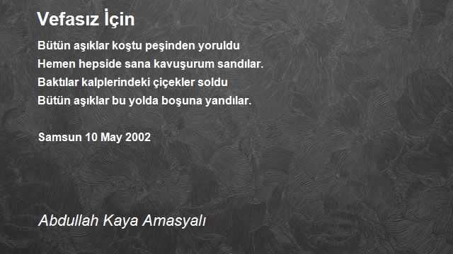 Abdullah Kaya Amasyalı