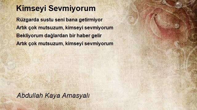 Abdullah Kaya Amasyalı