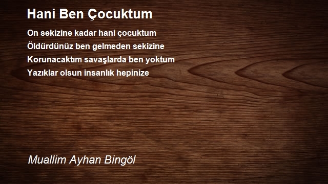 Muallim Ayhan Bingöl