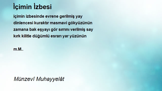 Münzevî Muhayyelât