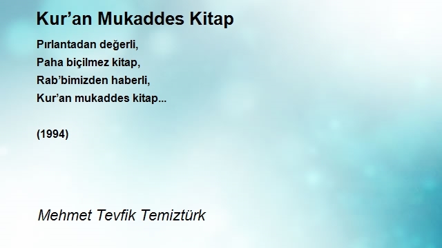 Mehmet Tevfik Temiztürk